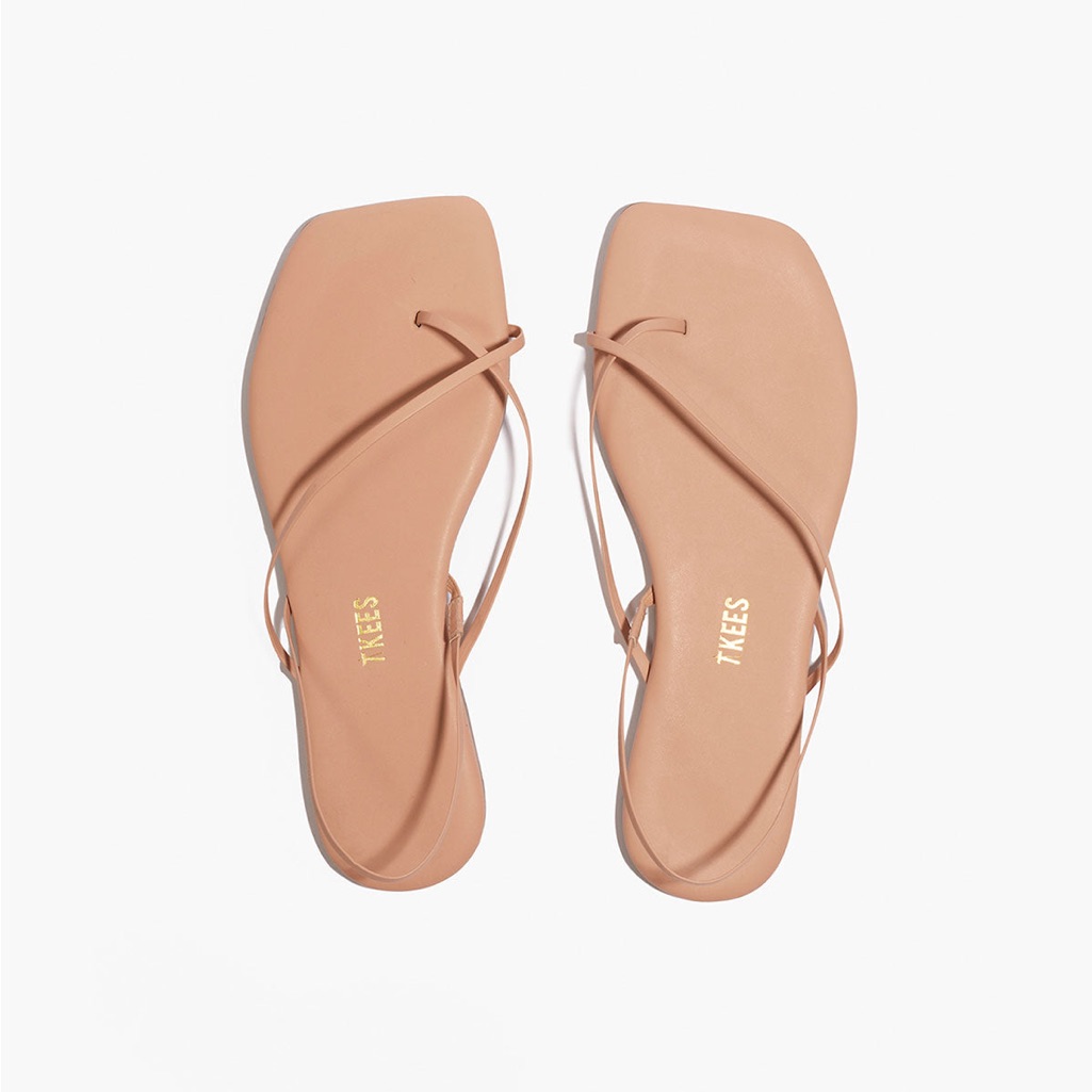 Tkees Square Toe Millie Sandal - Nude Beach